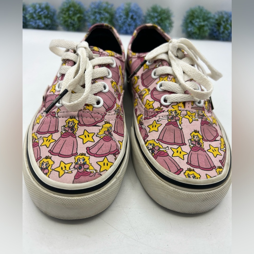 Vans x Nintendo Princess Peach Sneakers Women's Allover Video Game M-3.5 W-5.0